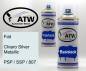 Preview: Fiat, Chiaro Silver Metallic, PSP / SSP / 807: 400ml Sprühdose + 400ml Klarlack - Set, von ATW Autoteile West.